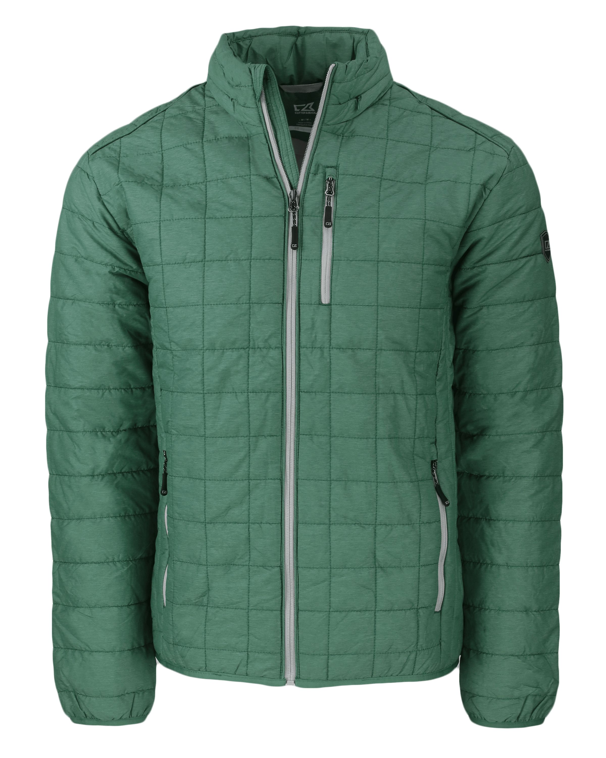 Cutter & Buck Rainier Recycled Insulated Puffer Mens Full Zip Jacket 200