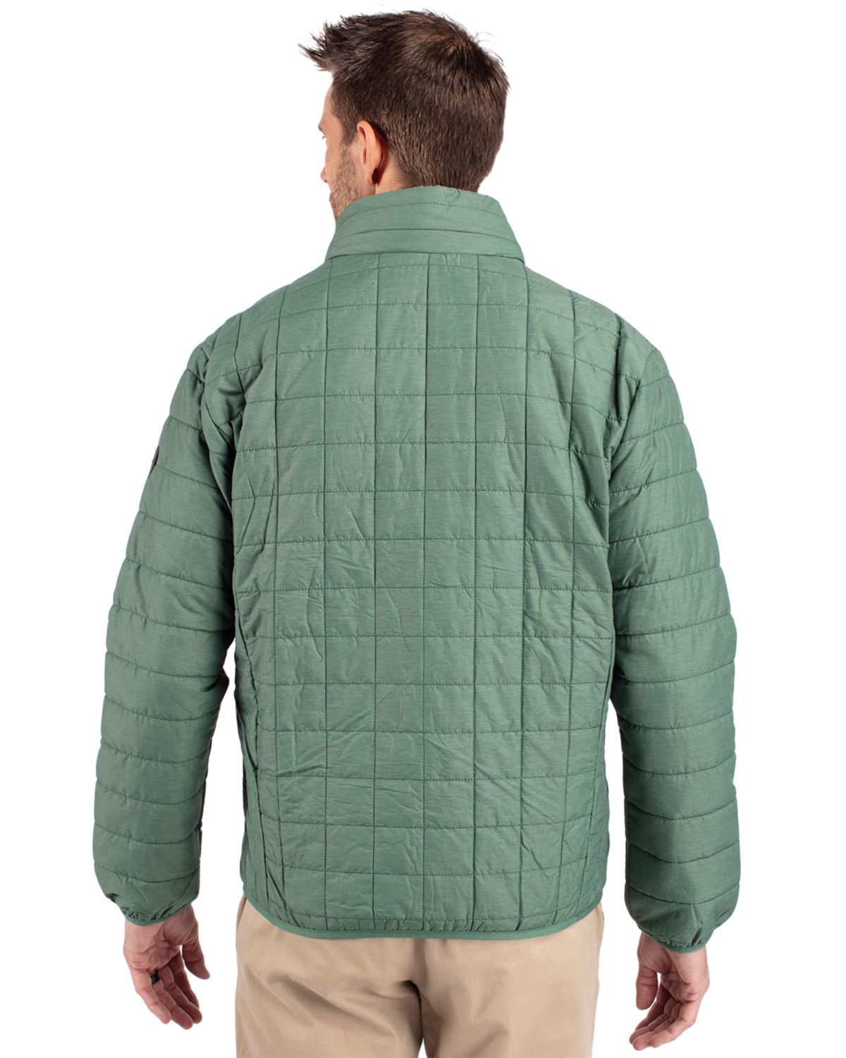 Cutter & Buck Rainier Recycled Insulated Puffer Mens Full Zip Jacket 136