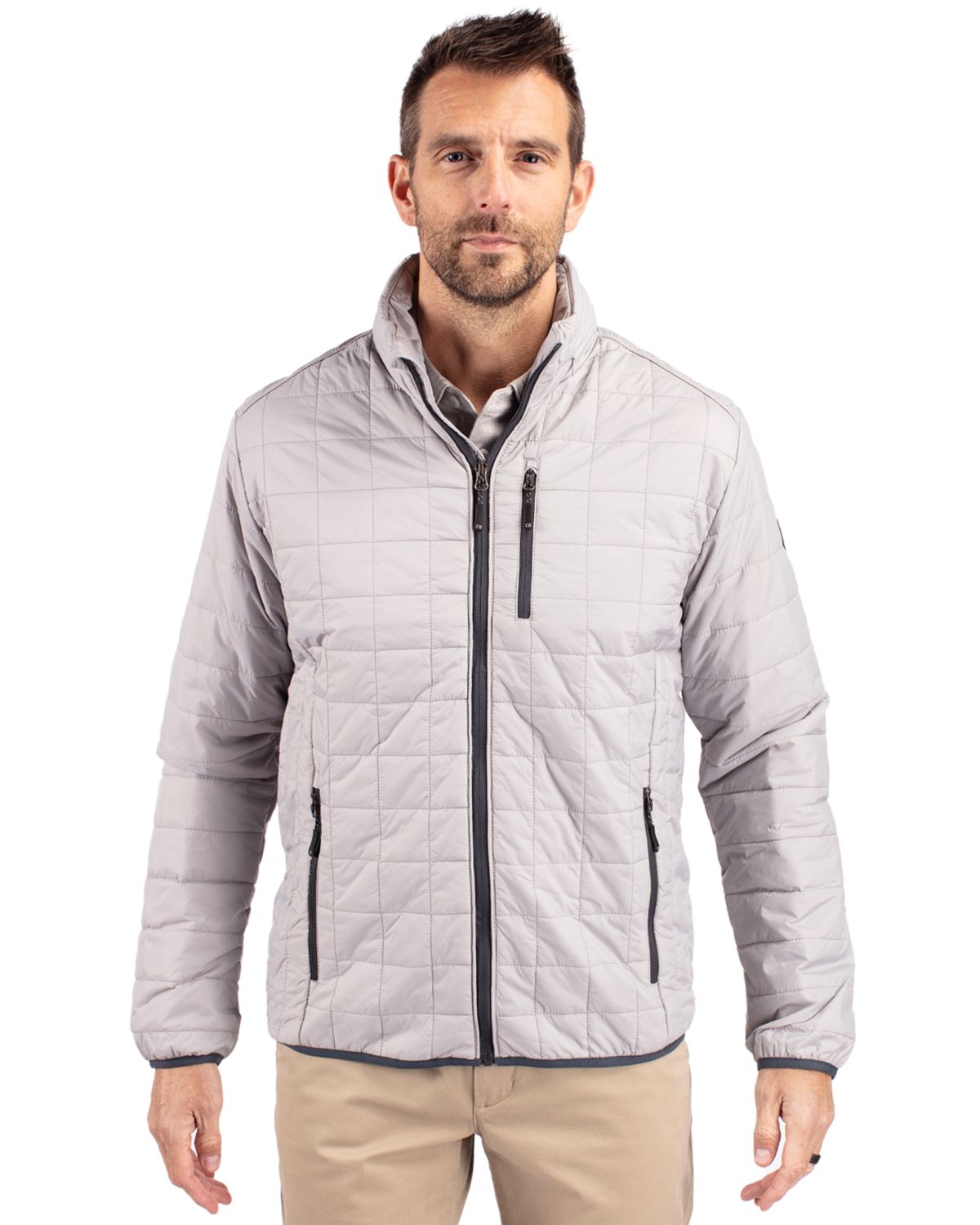 Cutter & Buck Rainier Recycled Insulated Puffer Mens Full Zip Jacket 207