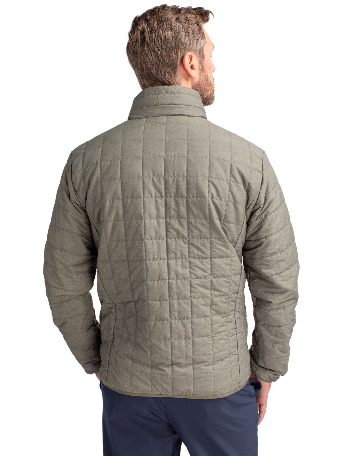 Cutter & Buck Rainier Recycled Insulated Puffer Mens Full Zip Jacket 230