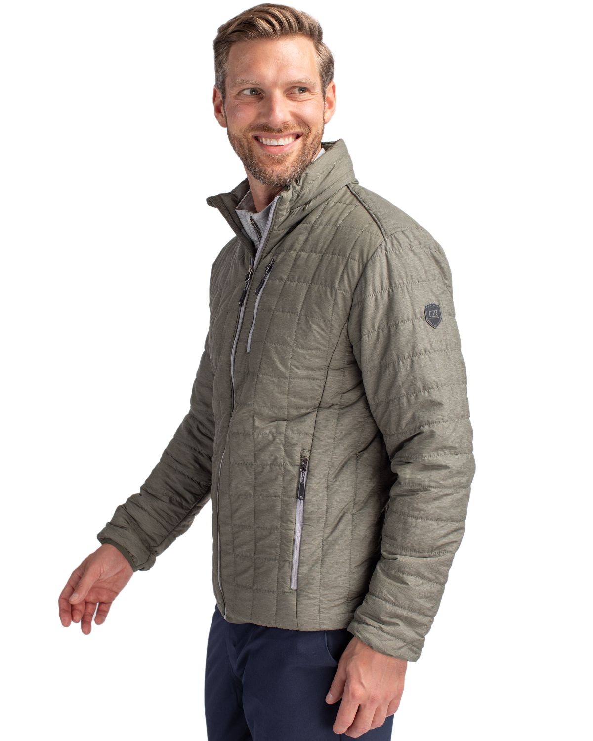 Cutter & Buck Rainier Recycled Insulated Puffer Mens Full Zip Jacket 232