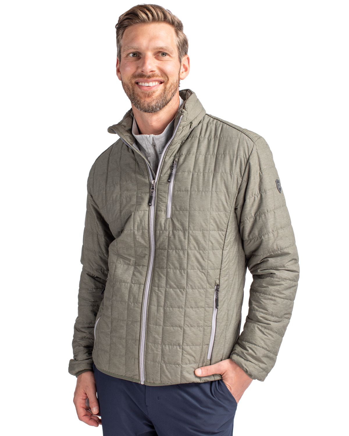 Cutter & Buck Rainier Recycled Insulated Puffer Mens Full Zip Jacket 231