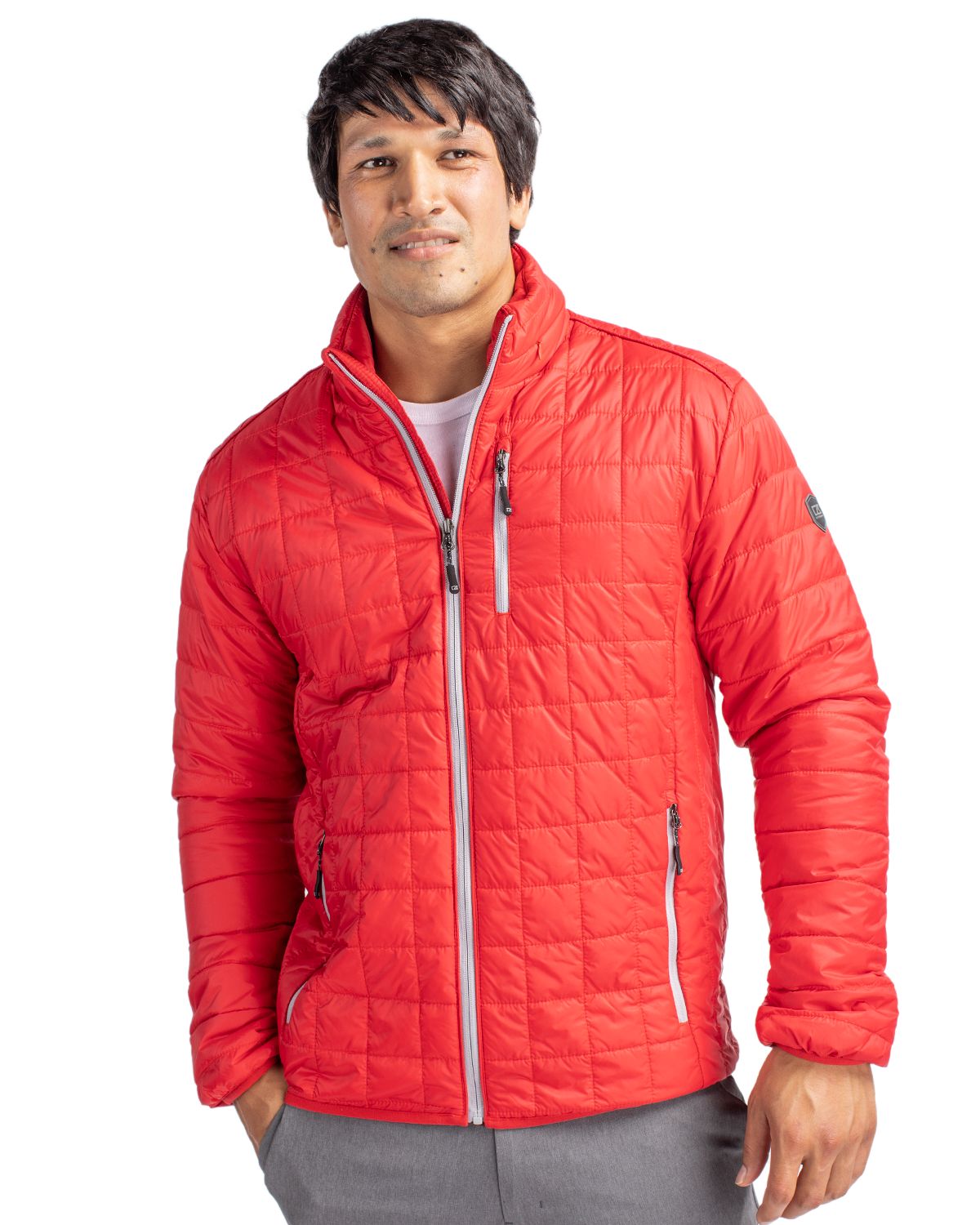 Cutter & Buck Rainier Recycled Insulated Puffer Mens Full Zip Jacket 212