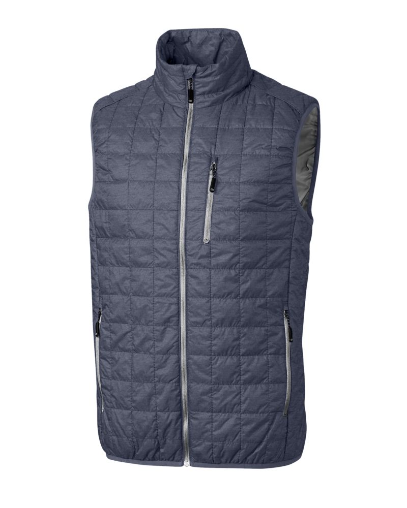 Cutter & Buck Rainier Recycled Insulated Puffer Mens Big & Tall Full Zip Vest Big & Tall 23