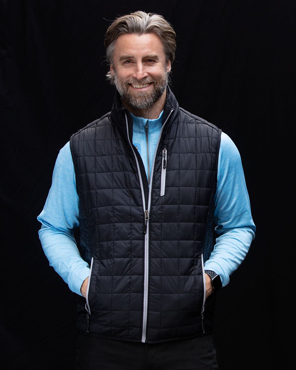 Cutter & Buck Rainier Recycled Insulated Puffer Mens Big & Tall Full Zip Vest Big & Tall 4