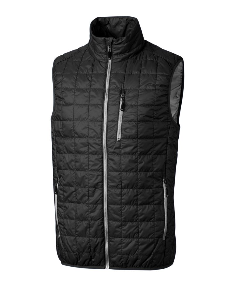 Cutter & Buck Rainier Recycled Insulated Puffer Mens Big & Tall Full Zip Vest Big & Tall 15