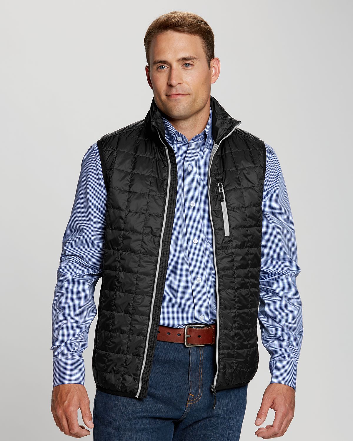 Cutter & Buck Rainier Recycled Insulated Puffer Mens Big & Tall Full Zip Vest Big & Tall 3