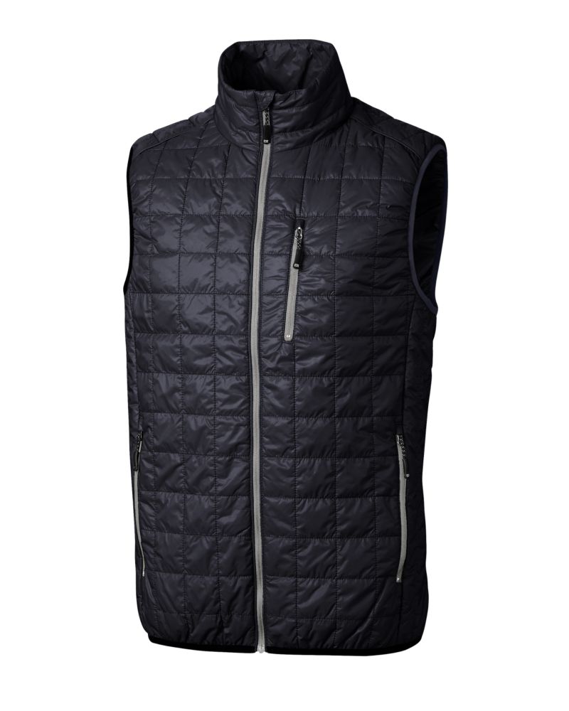 Cutter & Buck Rainier Recycled Insulated Puffer Mens Big & Tall Full Zip Vest Big & Tall 134