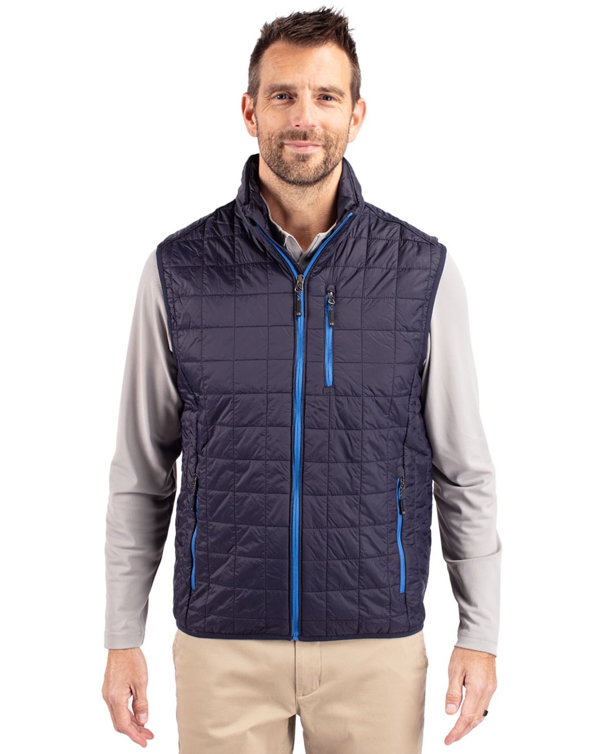 Cutter & Buck Rainier Recycled Insulated Puffer Mens Full Zip Vest 222