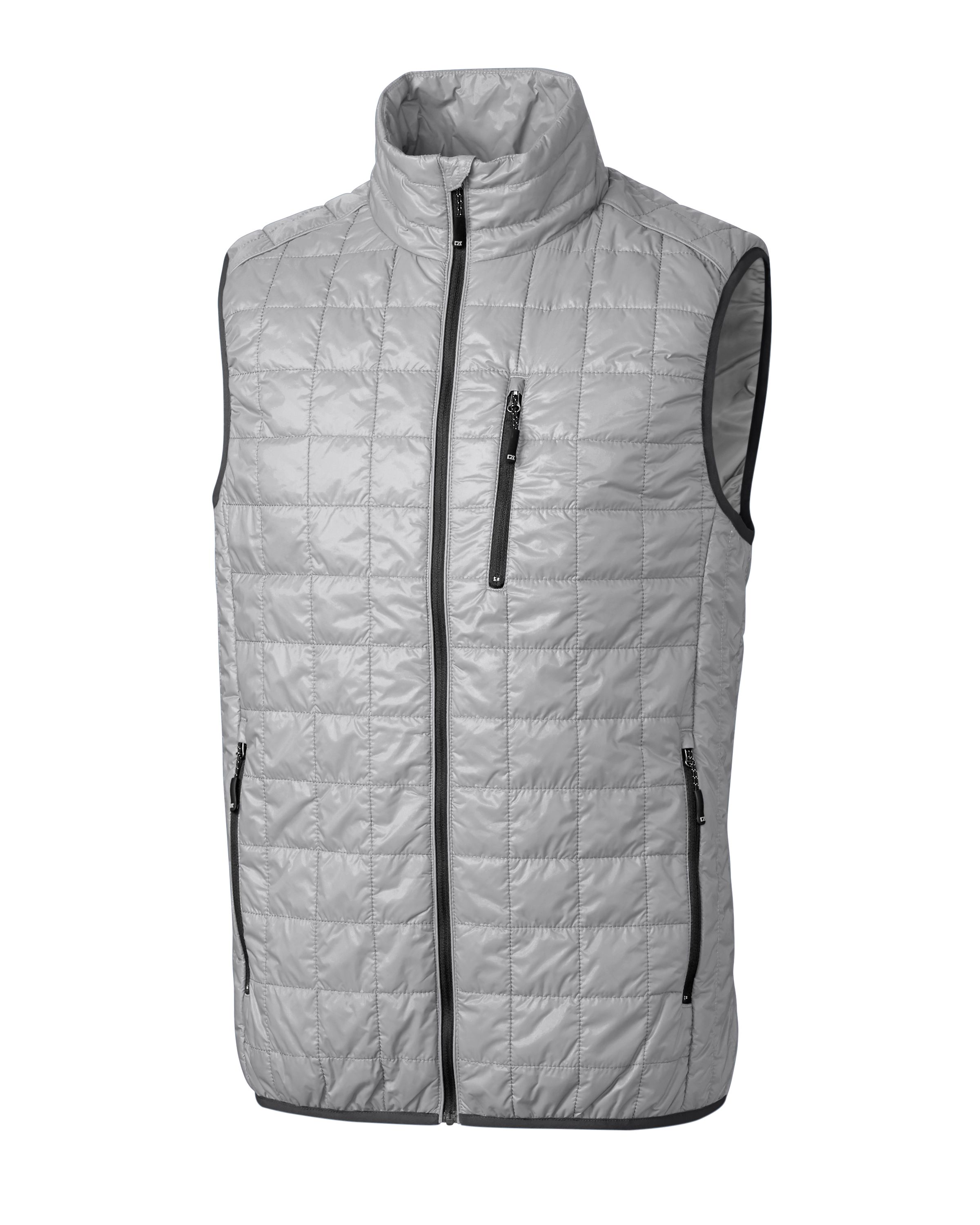 Cutter & Buck Rainier Recycled Insulated Puffer Mens Big & Tall Full Zip Vest Big & Tall 123