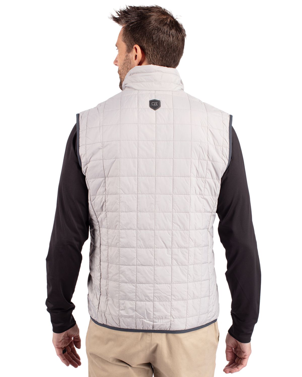 Cutter & Buck Rainier Recycled Insulated Puffer Mens Big & Tall Full Zip Vest Big & Tall 97
