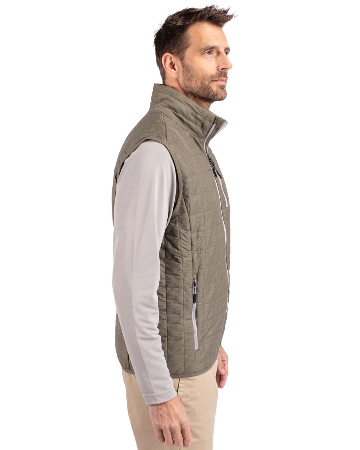 Cutter & Buck Rainier Recycled Insulated Puffer Mens Full Zip Vest 111