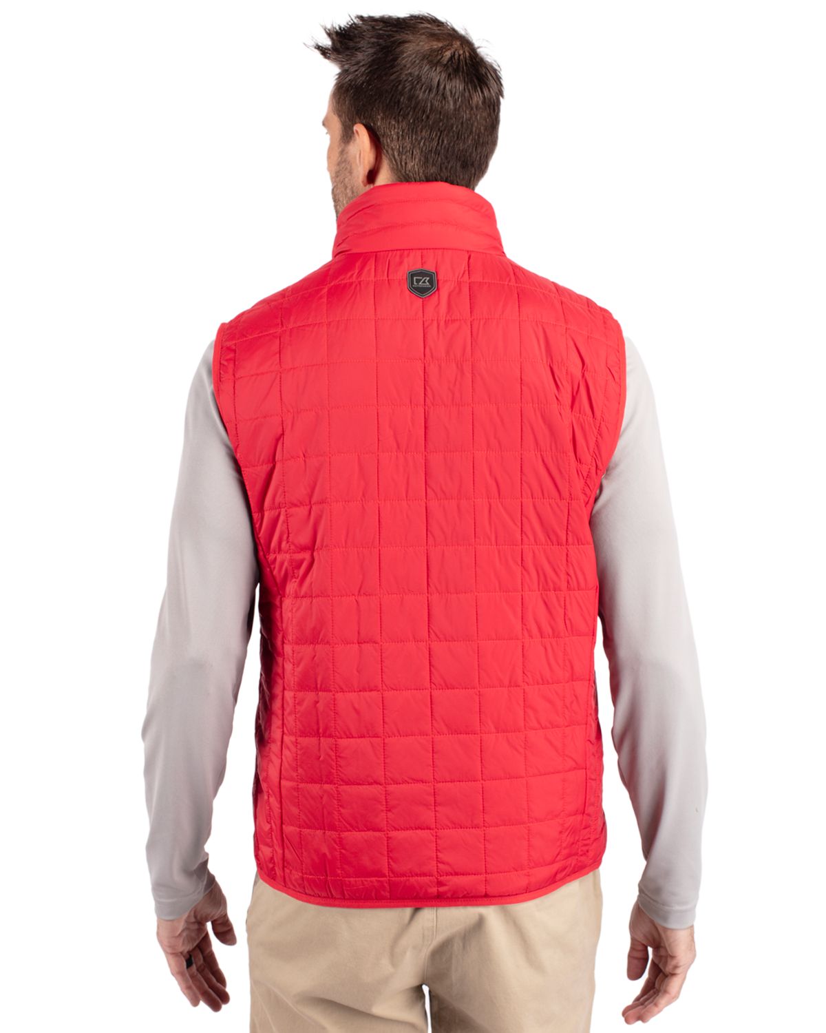 Cutter & Buck Rainier Recycled Insulated Puffer Mens Big & Tall Full Zip Vest Big & Tall 32
