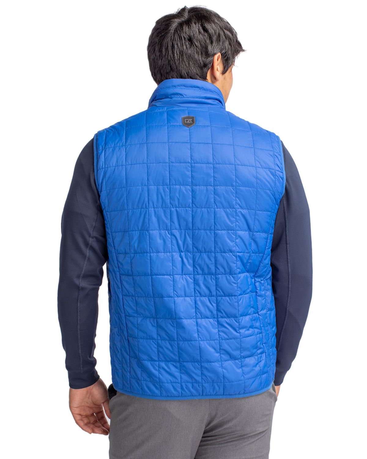 Cutter & Buck Rainier Recycled Insulated Puffer Mens Big & Tall Full Zip Vest Big & Tall 38