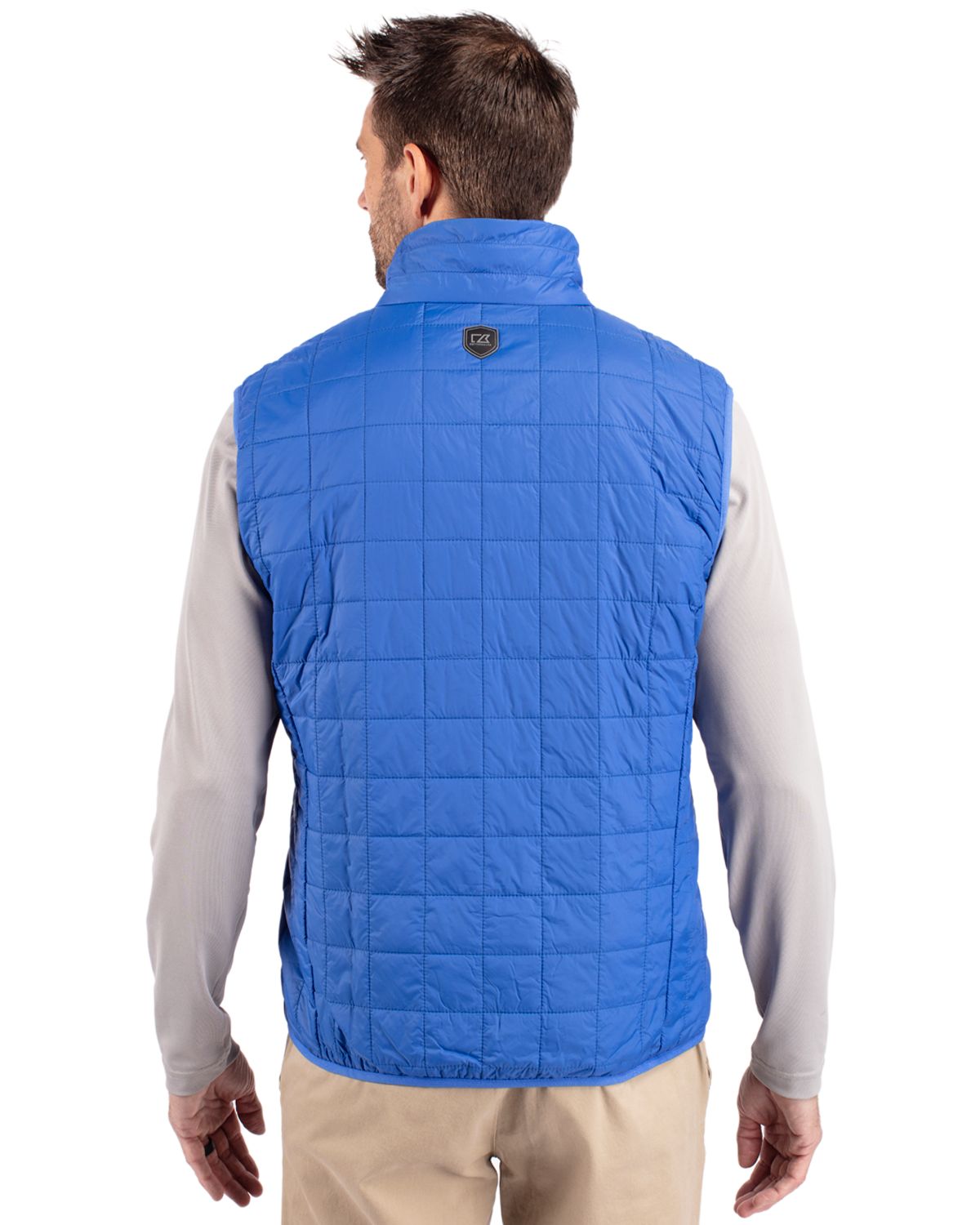 Cutter & Buck Rainier Recycled Insulated Puffer Mens Big & Tall Full Zip Vest Big & Tall 128
