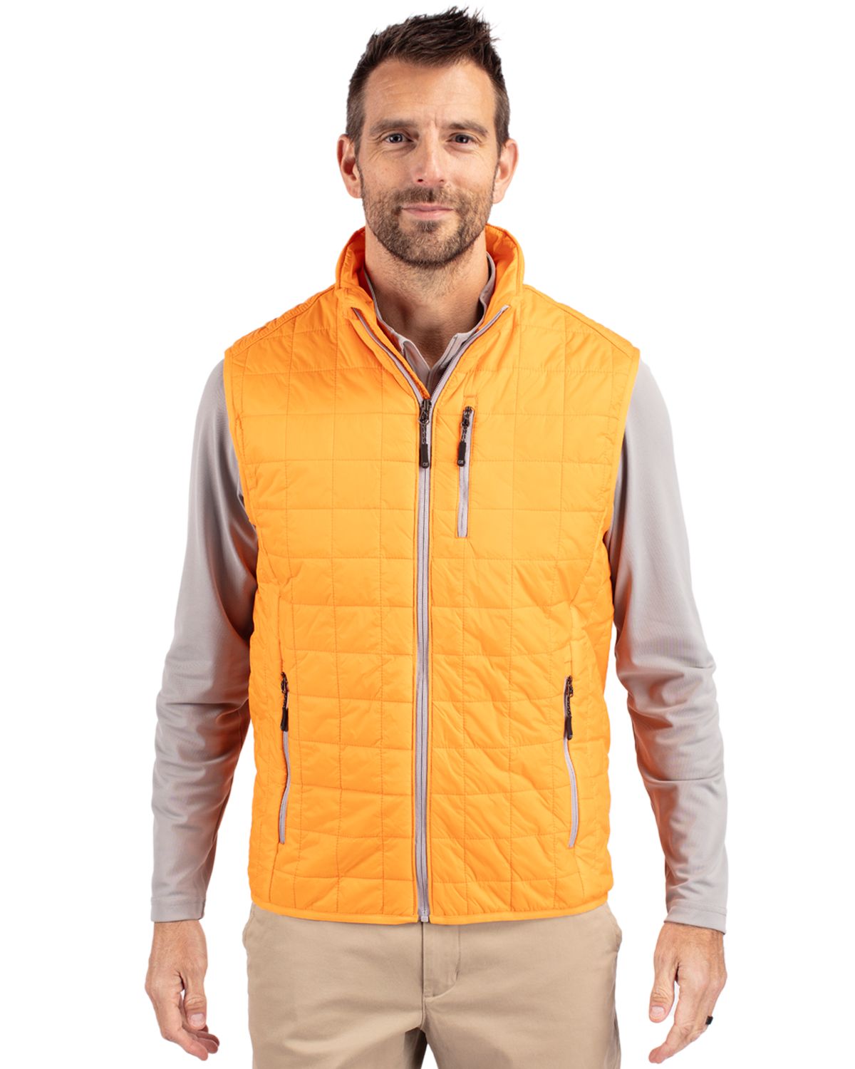 Cutter & Buck Rainier Recycled Insulated Puffer Mens Full Zip Vest 192