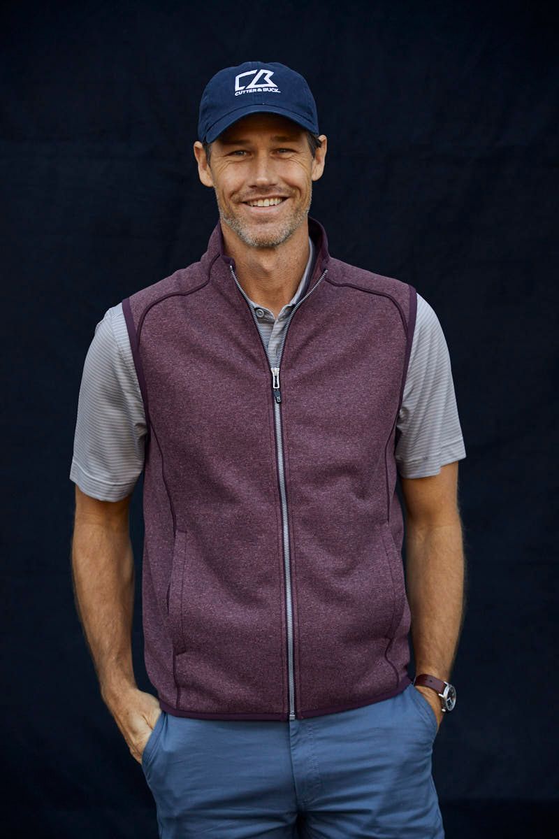 Cutter & Buck Mainsail Sweater-Knit Mens Full Zip Vest 141