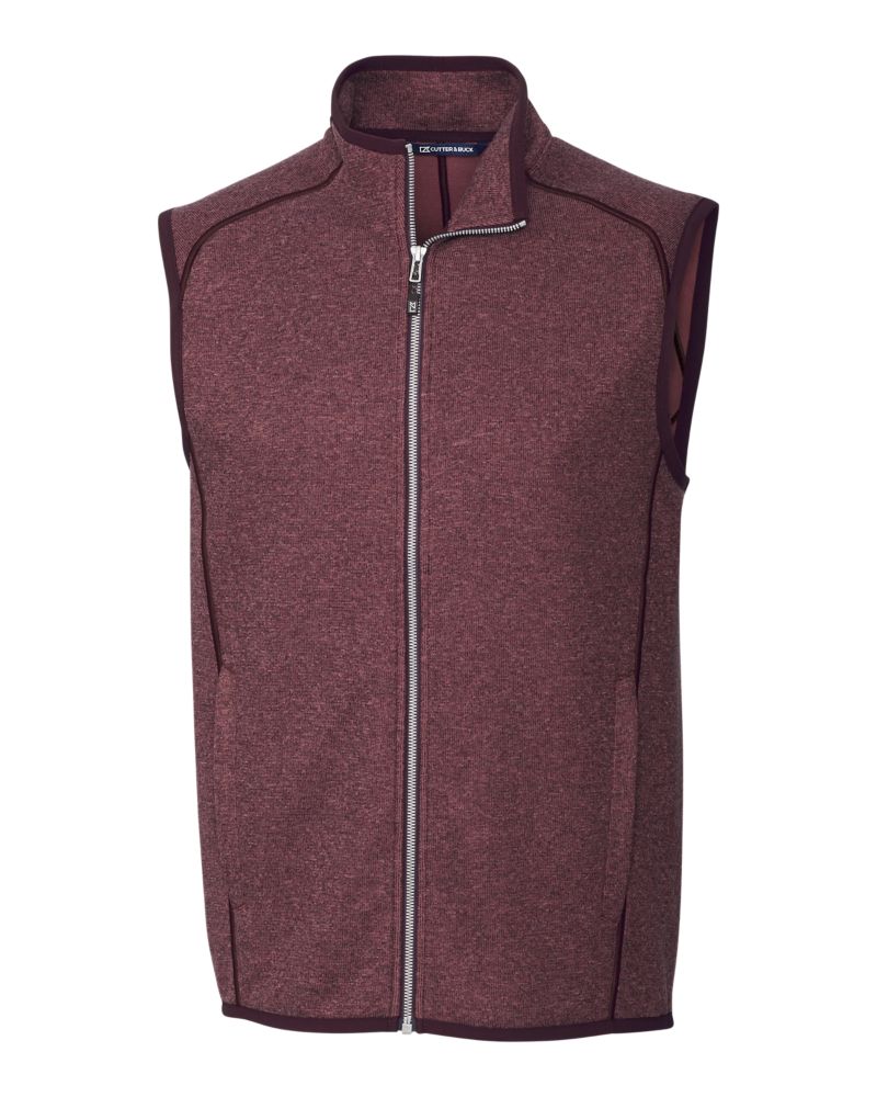 Cutter & Buck Mainsail Sweater-Knit Mens Full Zip Vest 110