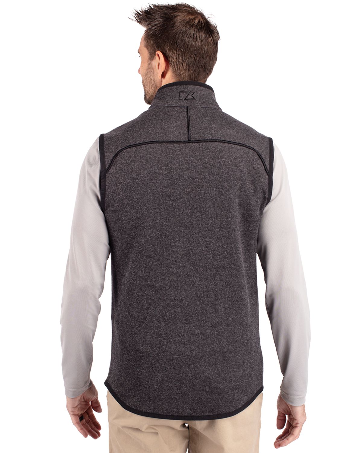 Cutter & Buck Mainsail Sweater-Knit Mens Full Zip Vest 136