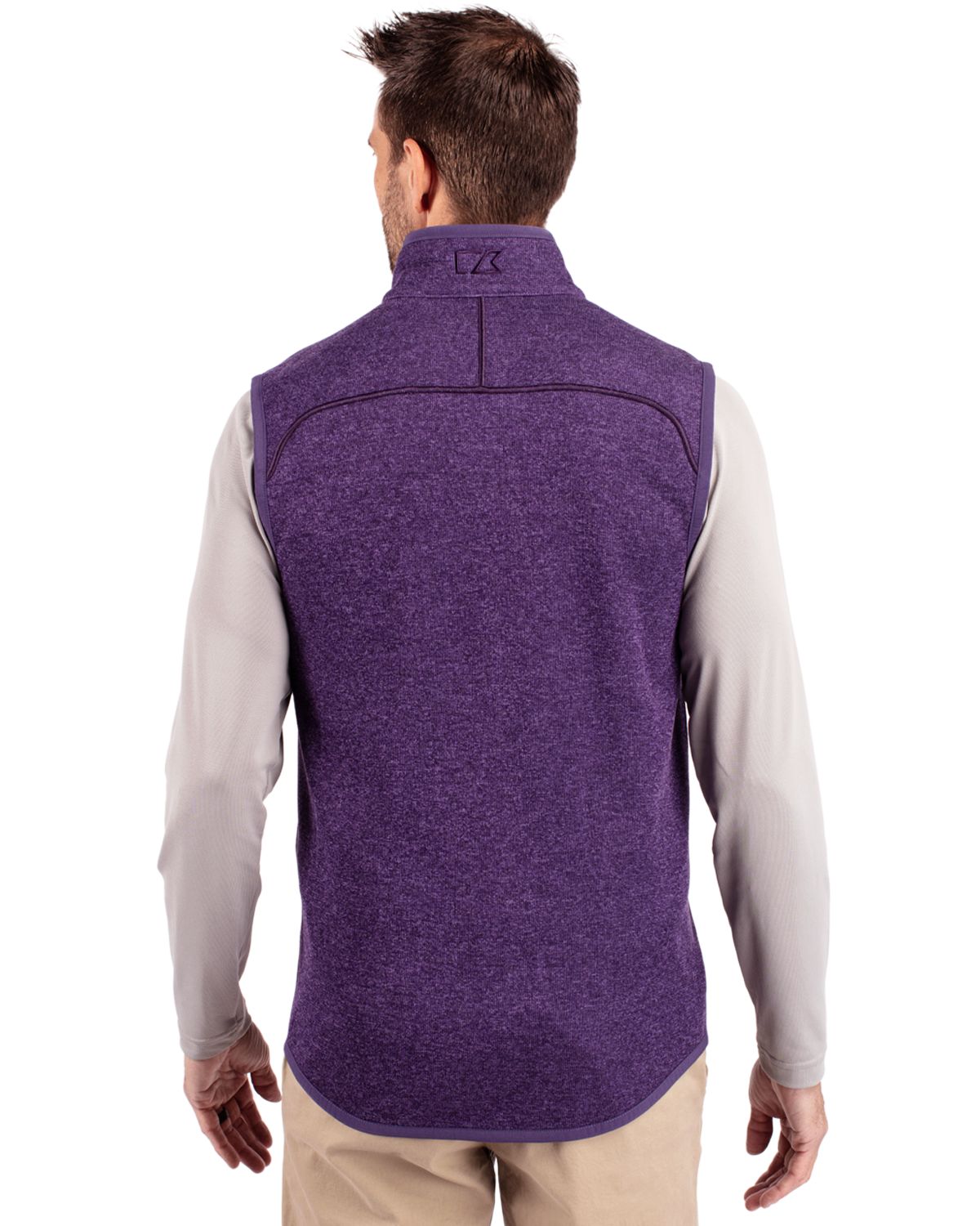Cutter & Buck Mainsail Sweater-Knit Mens Full Zip Vest 132