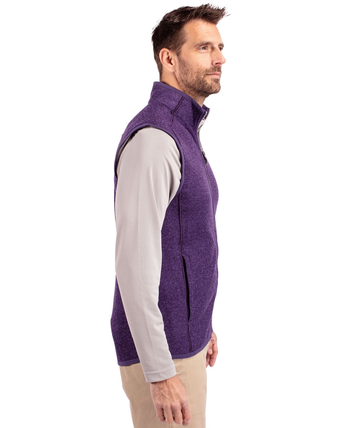 Cutter & Buck Mainsail Sweater-Knit Mens Full Zip Vest 176
