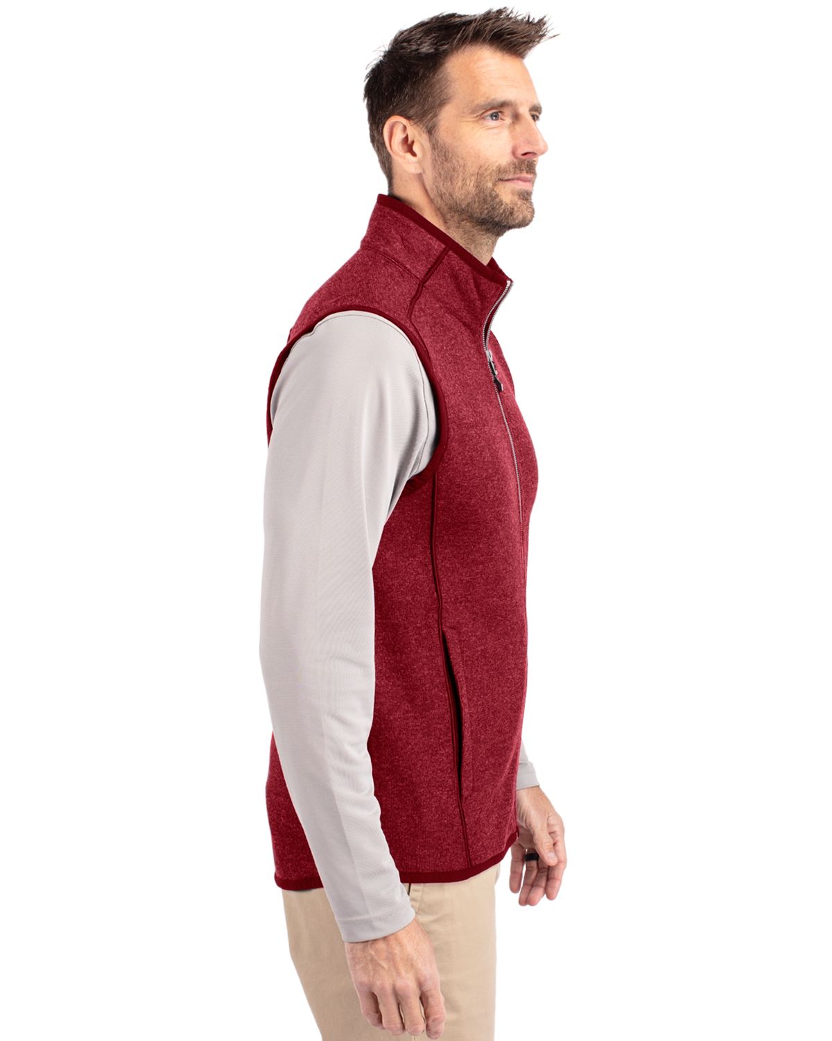 Cutter & Buck Mainsail Sweater-Knit Mens Full Zip Vest 170