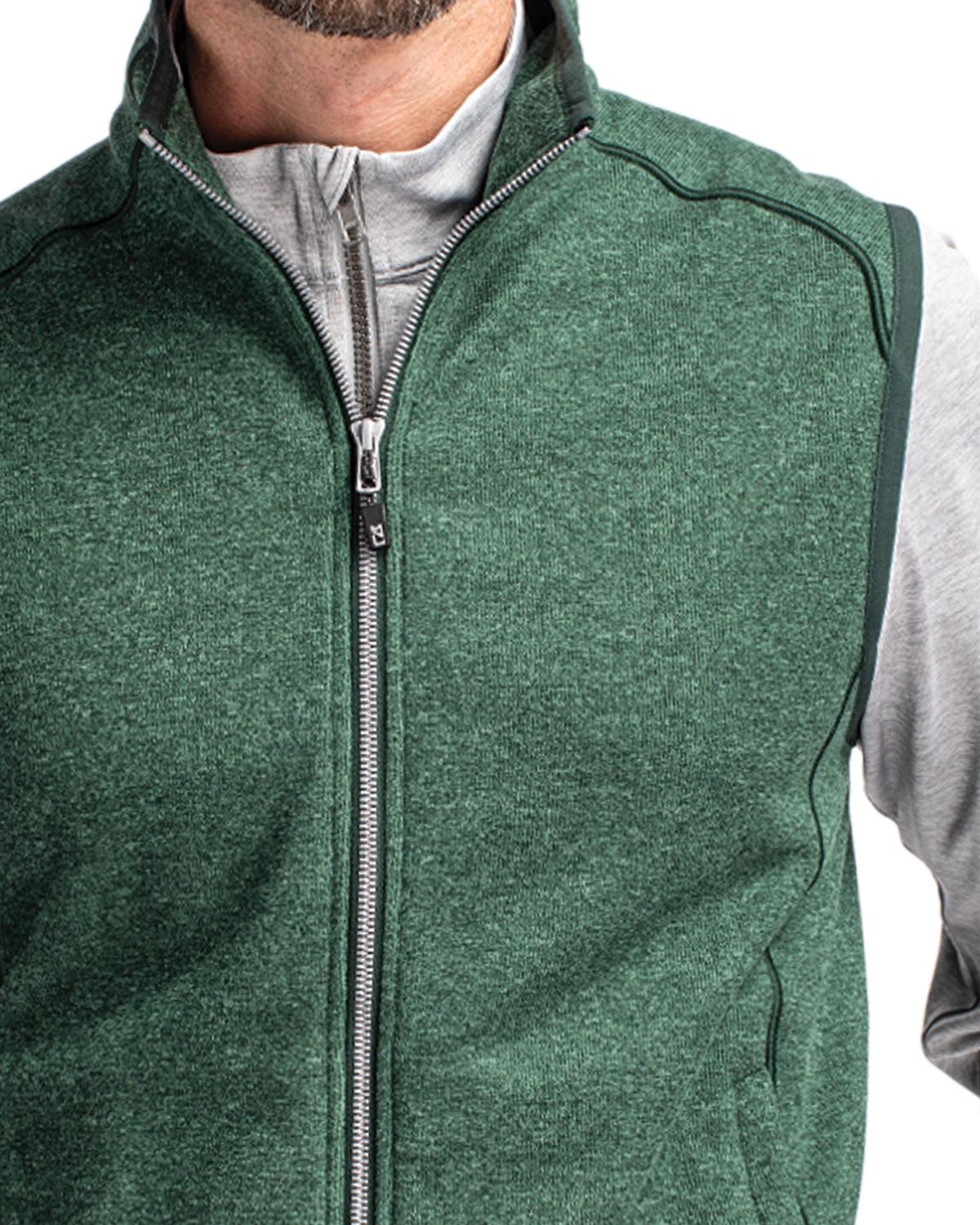 Cutter & Buck Mainsail Sweater-Knit Mens Full Zip Vest 143