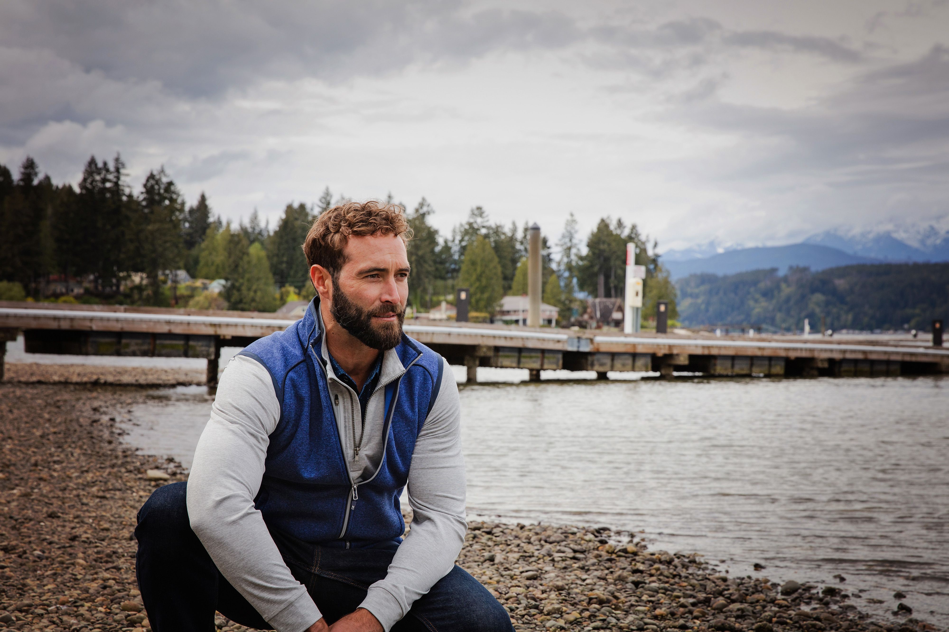 Cutter & Buck Mainsail Sweater-Knit Mens Full Zip Vest 129