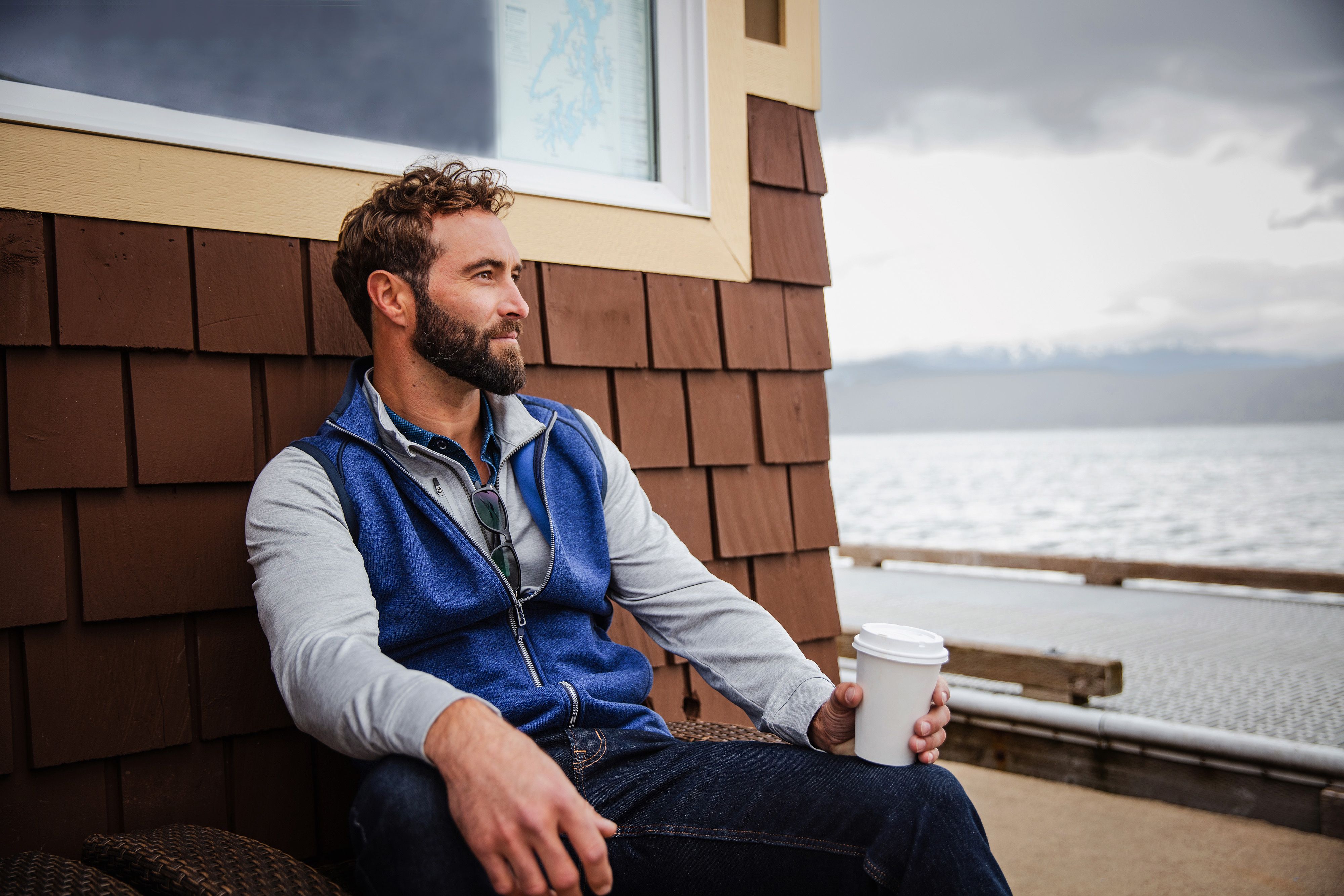 Cutter & Buck Mainsail Sweater-Knit Mens Full Zip Vest 175