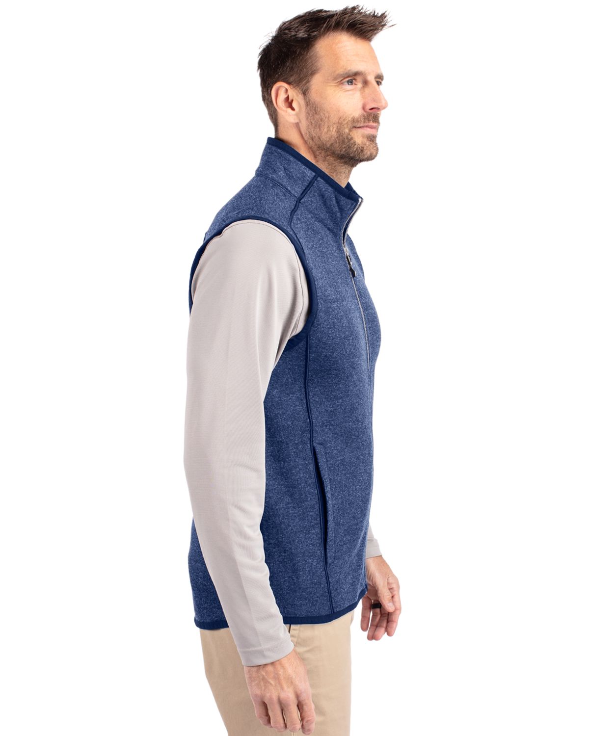 Cutter & Buck Mainsail Sweater-Knit Mens Full Zip Vest 167