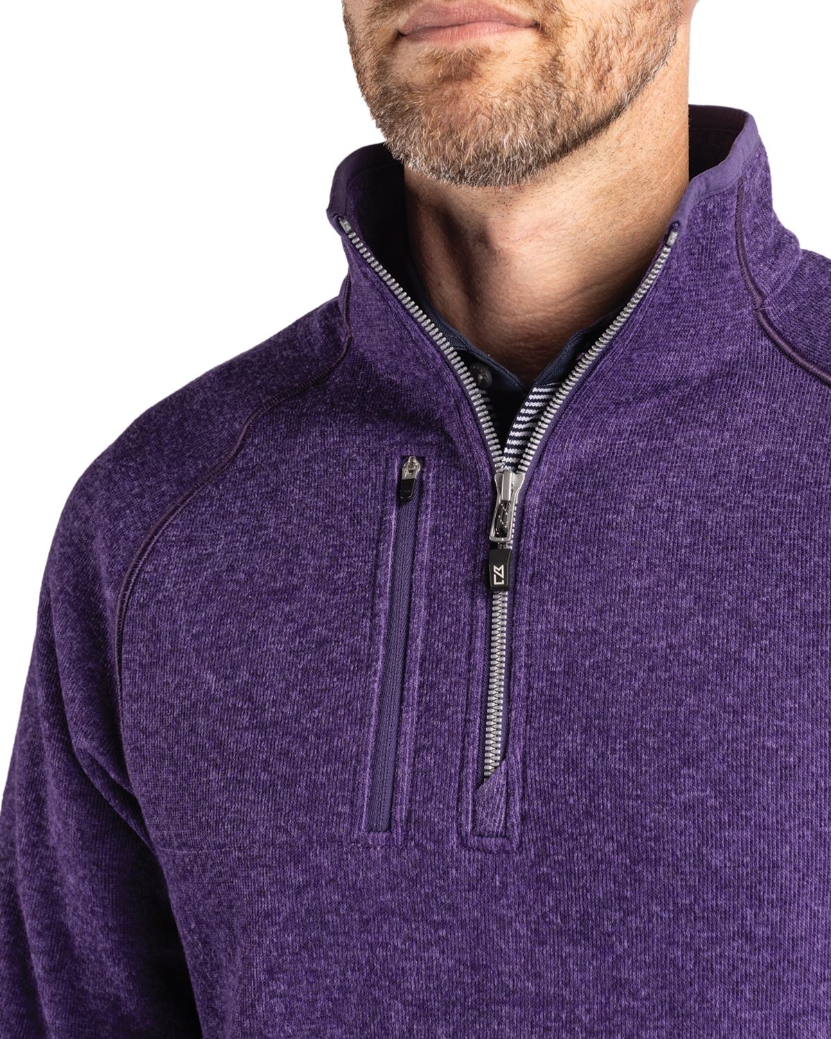 Cutter & Buck Mainsail Sweater-Knit Mens Half Zip Jacket 147