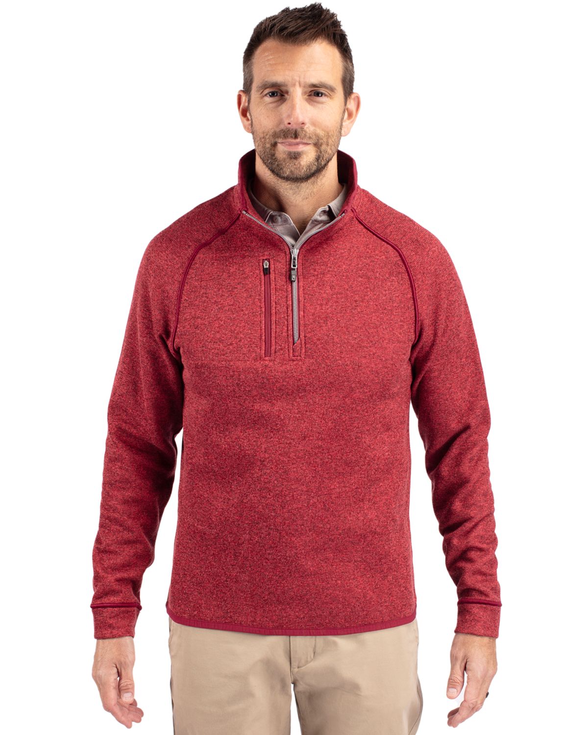 Cutter & Buck Mainsail Sweater-Knit Mens Half Zip Jacket 135