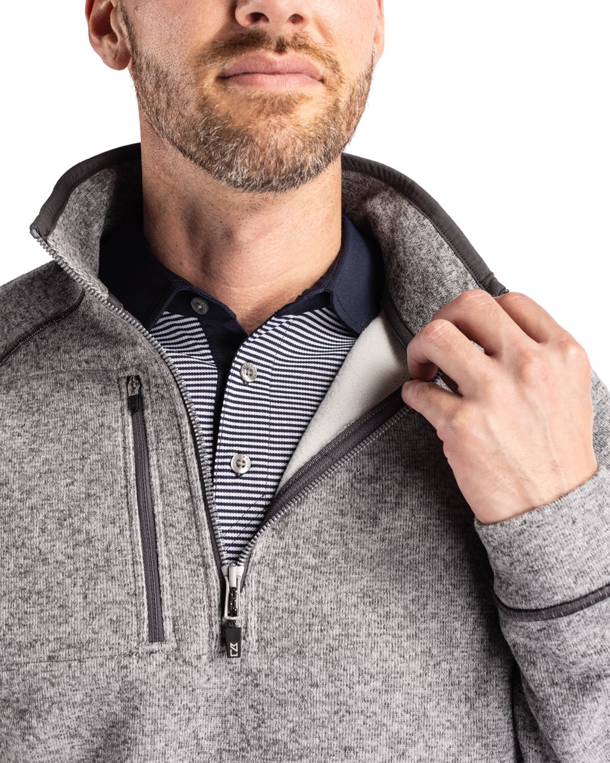 Cutter & Buck Mainsail Sweater-Knit Mens Half Zip Jacket 159