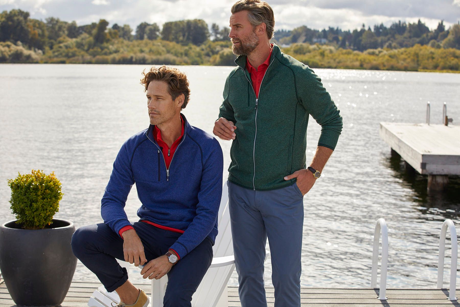 Cutter & Buck Mainsail Sweater-Knit Mens Half Zip Jacket 116