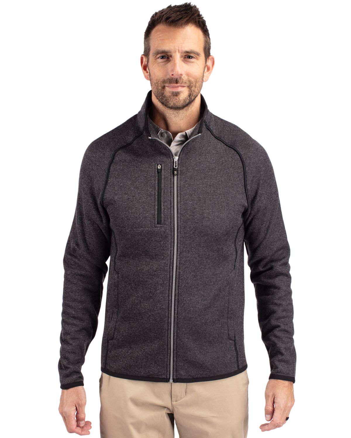 Cutter & Buck Mainsail Sweater-Knit Mens Full Zip Jacket 86