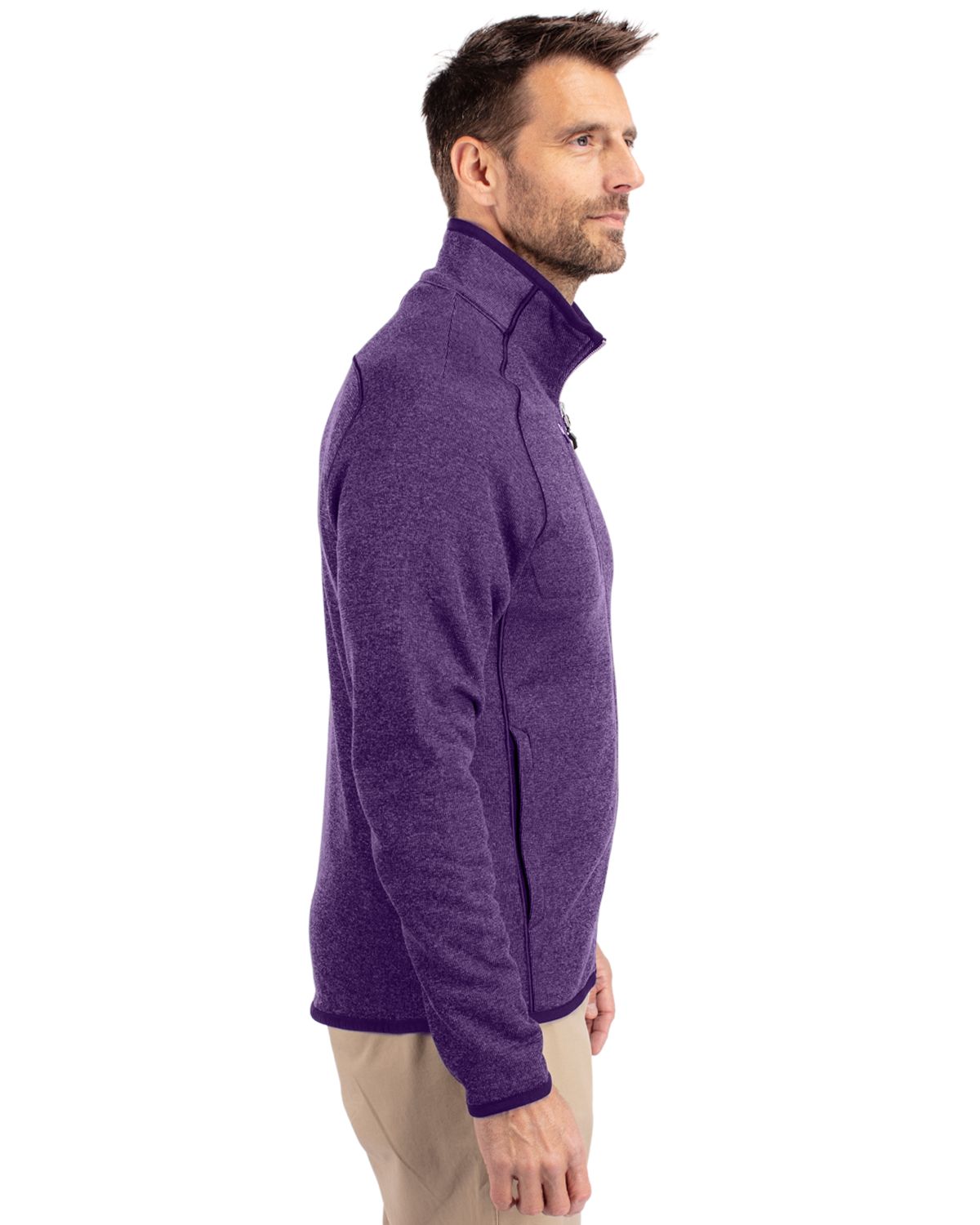 Cutter & Buck Mainsail Sweater-Knit Mens Full Zip Jacket 142