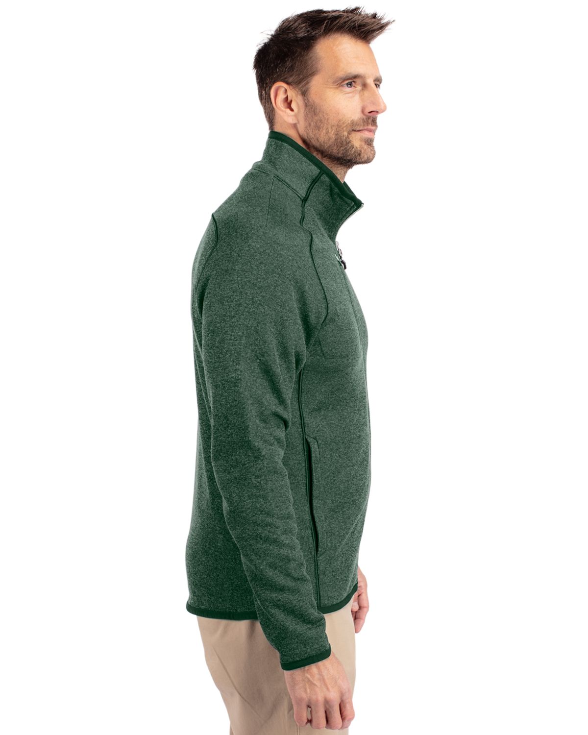 Cutter & Buck Mainsail Sweater-Knit Mens Full Zip Jacket 123