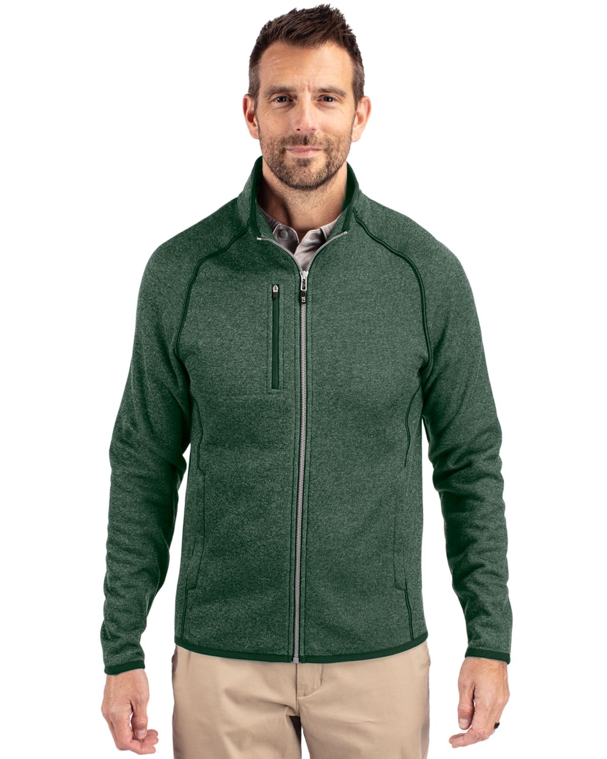 Cutter & Buck Mainsail Sweater-Knit Mens Full Zip Jacket 82
