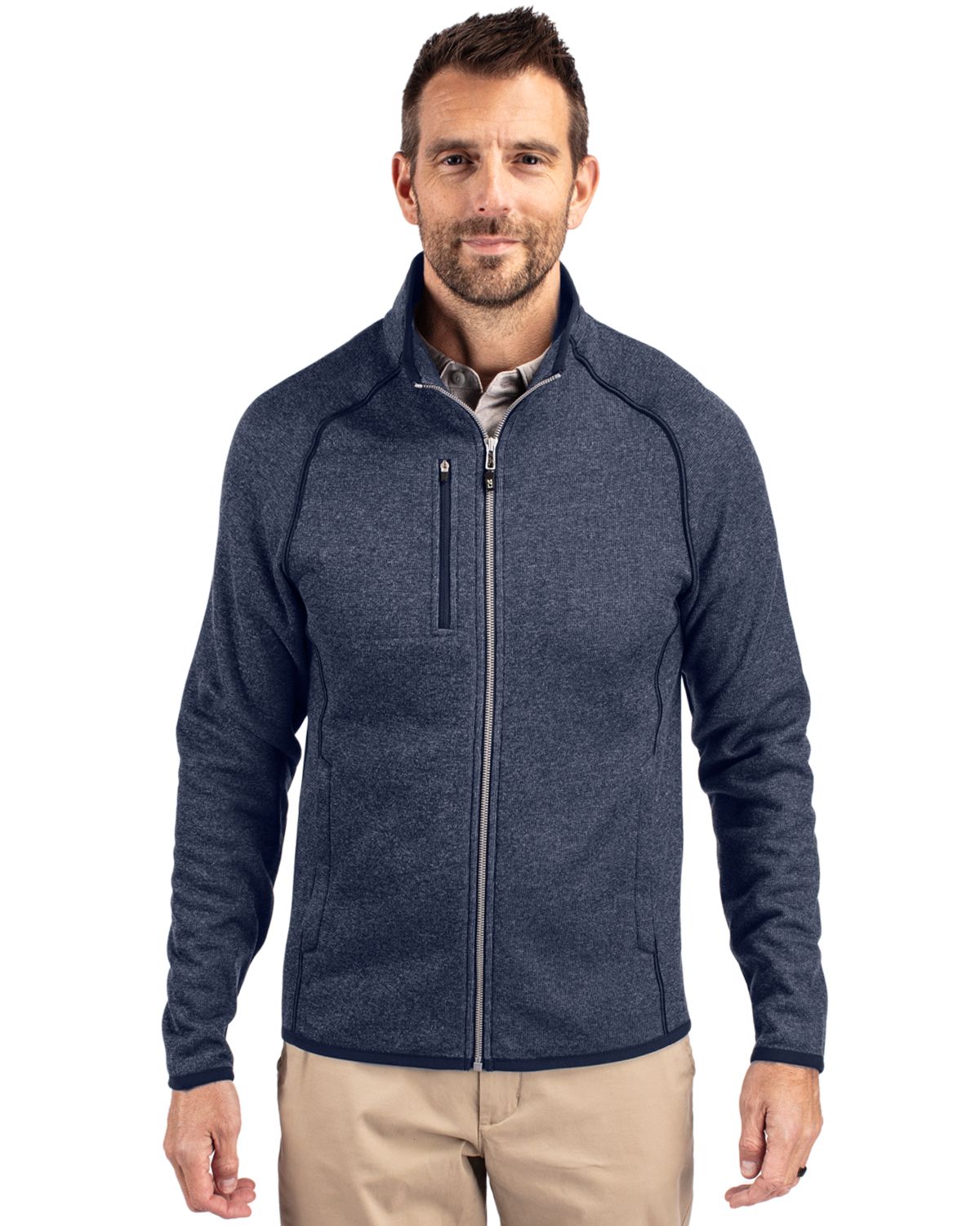 Cutter & Buck Mainsail Sweater-Knit Mens Full Zip Jacket 84