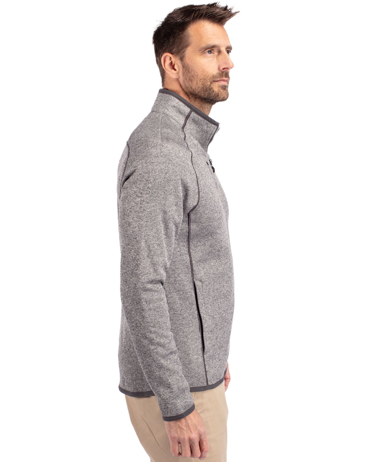 Cutter & Buck Mainsail Sweater-Knit Mens Full Zip Jacket 67