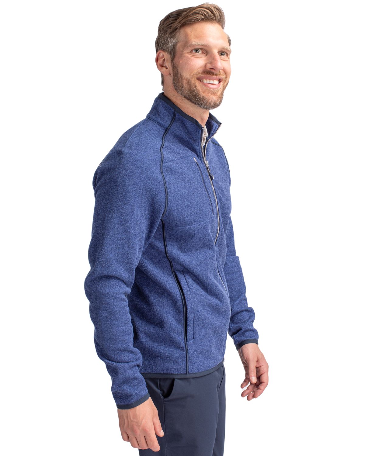 Cutter & Buck Mainsail Sweater-Knit Mens Full Zip Jacket 138