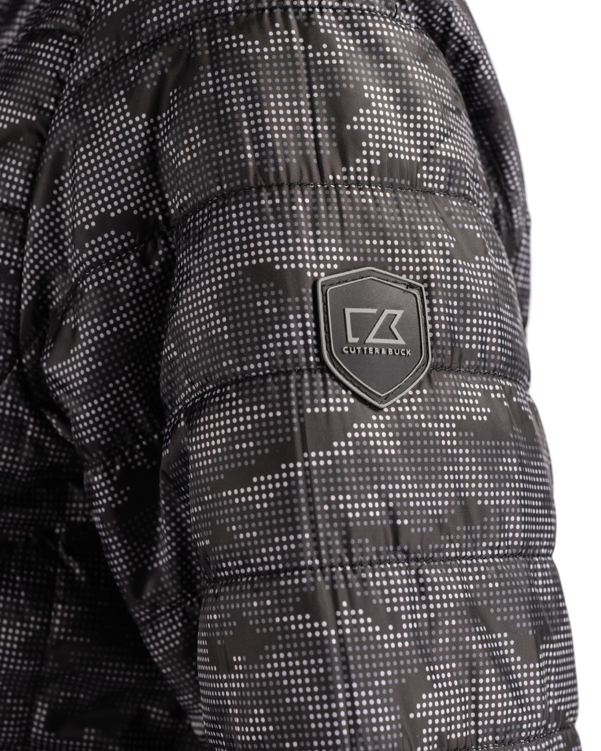 Cutter & Buck Rainier Recycled Insulated Printed Puffer Mens Full Zip Jacket 33