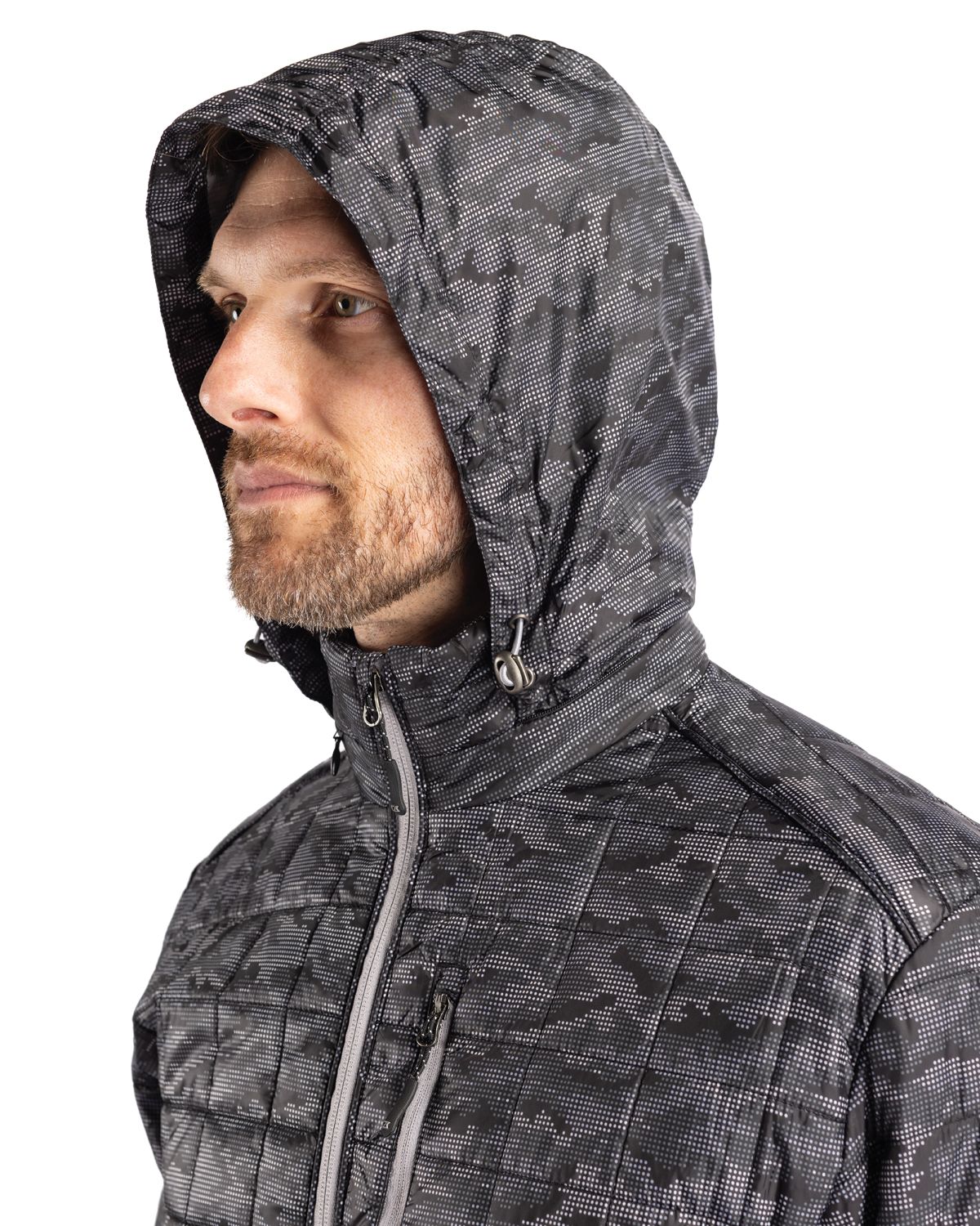 Cutter & Buck Rainier Recycled Insulated Printed Puffer Mens Full Zip Jacket 3