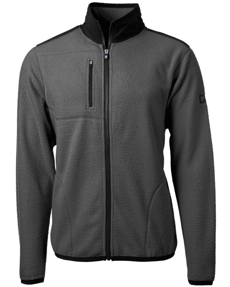 Cutter & Buck Cascade Epic Comfort Recycled Sherpa Fleece Mens Full Zip Jacket 42