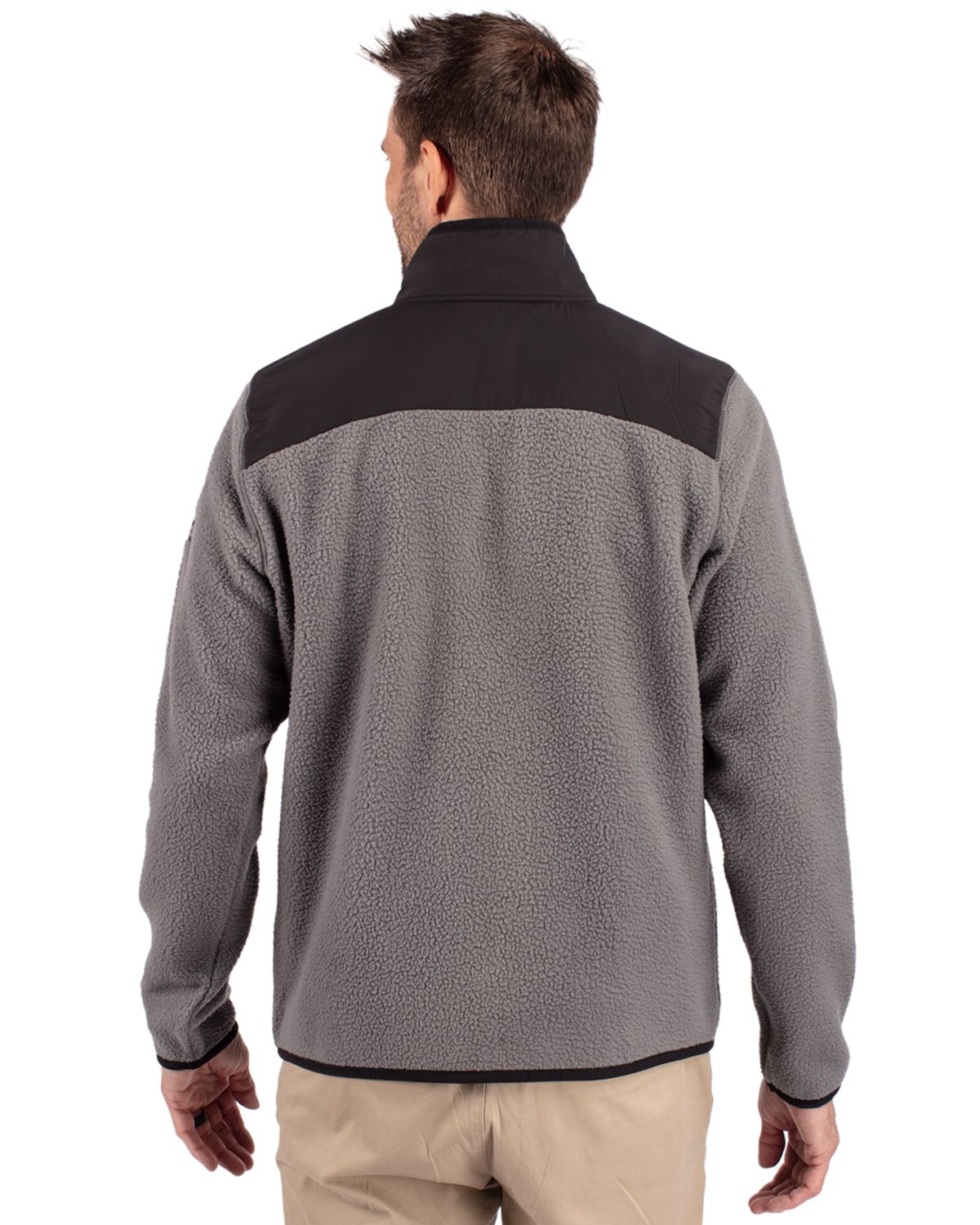 Cutter & Buck Cascade Epic Comfort Recycled Sherpa Fleece Mens Full Zip Jacket 46