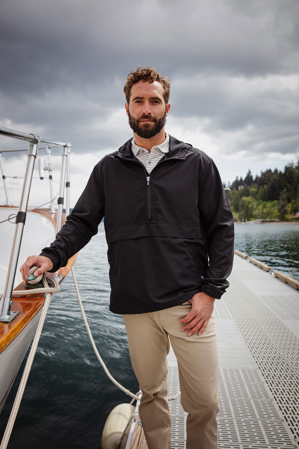 Cutter & Buck Charter Epic Versatility Recycled Mens Half Zip Anorak Jacket