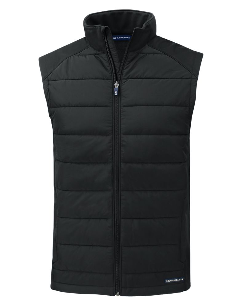 Cutter & Buck Evoke Recycled Honeycomb Fleece Mens Hybrid Full Zip Vest 52