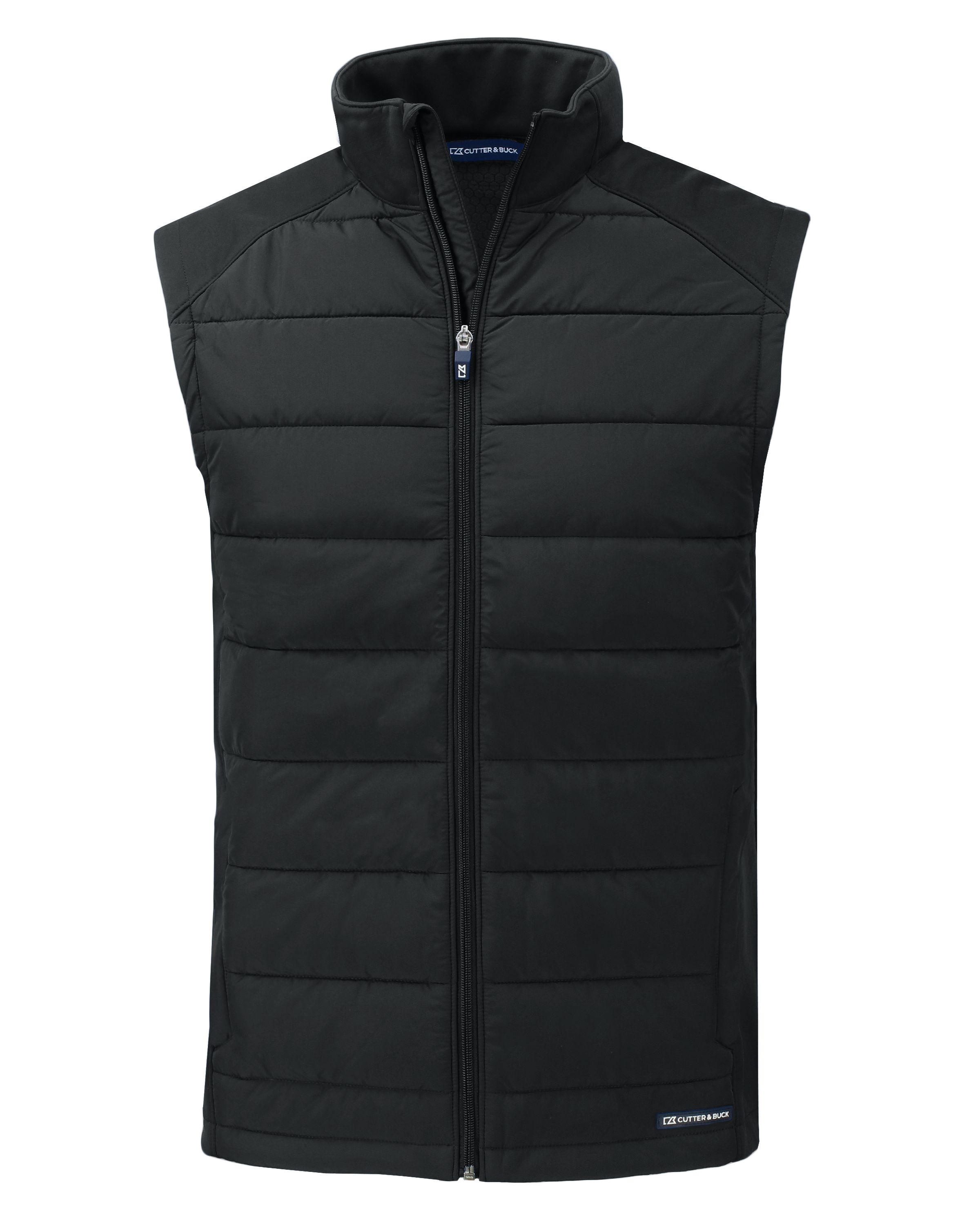 CB Evoke Hybrid Eco Softshell Recycled Mens Full Zip Vest-Cutter &#38; Buck