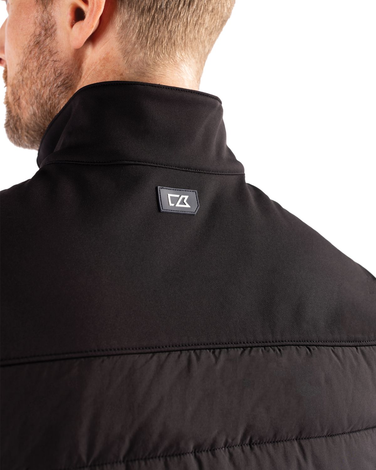 Cutter & Buck Evoke Recycled Honeycomb Fleece Mens Hybrid Full Zip Vest 58