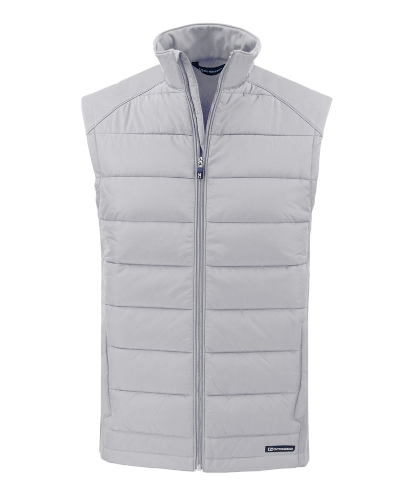 Cutter & Buck Evoke Recycled Honeycomb Fleece Mens Hybrid Full Zip Vest 65
